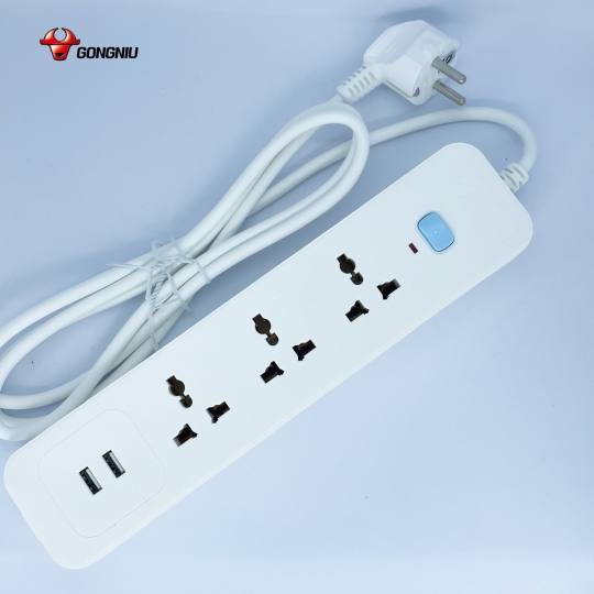 Ổ CẮM ĐIỆN GONEO 3 Ổ ĐA NĂNG + 2 USB 1 CÔNG TẮC – DÂY DÀI 1.8M | CÔNG SUẤT 2500W – CHÍNH HÃNG GONEO VIỆT NAM