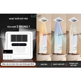 ĐÈN SƯỞI ÂM TRẦN NHÀ TẮM LUXER 5 IN 1
