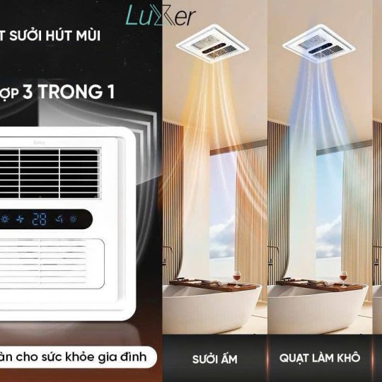 ĐÈN SƯỞI ÂM TRẦN NHÀ TẮM LUXER 5 IN 1