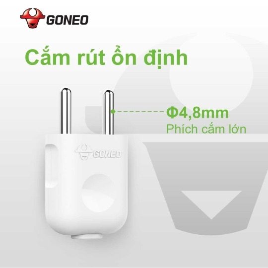 PHÍCH CẮM GONEO CHÂN TRÒN– 10F2 – ĐA NĂNG – CHÍNH HÃNG
