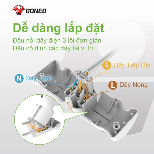 PHÍCH CẮM CÔNG SUẤT LỚN 10L5 – 4000W – CHÍNH HÃNG