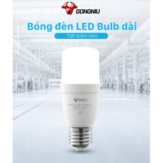 Bóng đèn LED Bulb Gongniu 6W E27 – MQ-E006A- BS 6500K – Tiết Kiệm Điện – Chống Nhấp Nháy – Hiệu Suất Cao