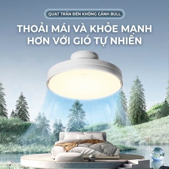 ĐÈN QUẠT KHÔNG CÁNH HÌNH TRÒN GONEO - FO9B