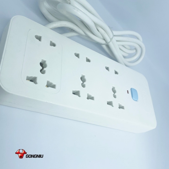 Ổ Cắm Điện Gongniu 6 Ổ Đa Năng 1 Công Tắc 2500W – N1330
