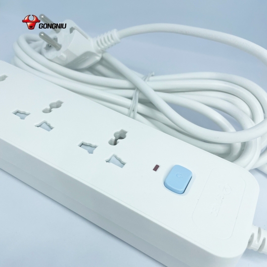Ổ Cắm Điện Gongniu 3 Ổ Đa Năng 1 Công Tắc 2500W – N1030