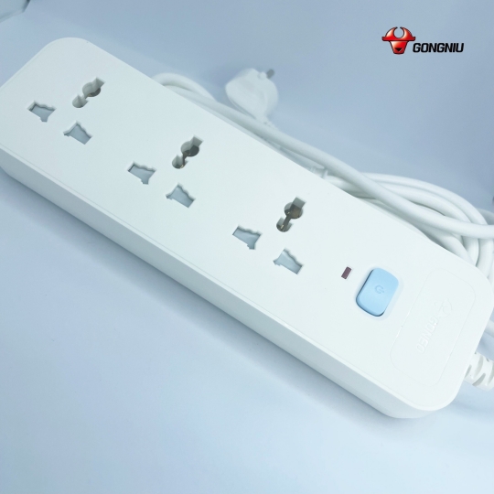 Ổ Cắm Điện Gongniu 3 Ổ Đa Năng 1 Công Tắc 2500W – N1030