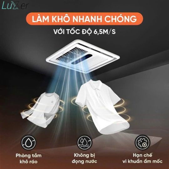 ĐÈN SƯỞI ÂM TRẦN NHÀ TẮM LUXER 5 IN 1