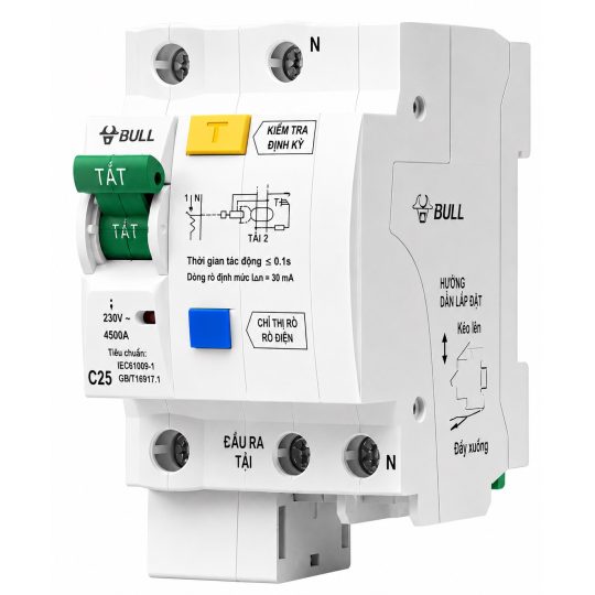 Aptomat RCBO Chống Giật, Chống Rò, Quá Tải LBE5  (25A/32A/40A/63A)