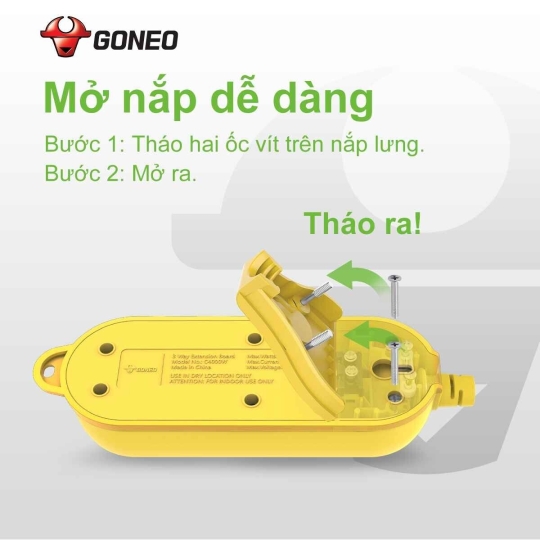 Ổ Cắm Điện Chống Cháy Chống Va Đập – C4000 – Nâng Cấp – Siêu Chịu Tải – 4000W