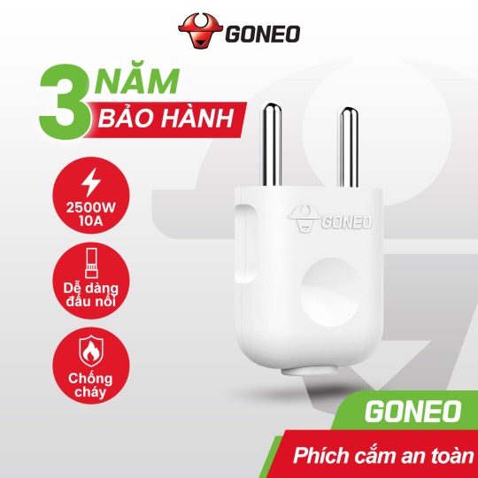 PHÍCH CẮM GONEO CHÂN TRÒN– 10F2 – ĐA NĂNG – CHÍNH HÃNG