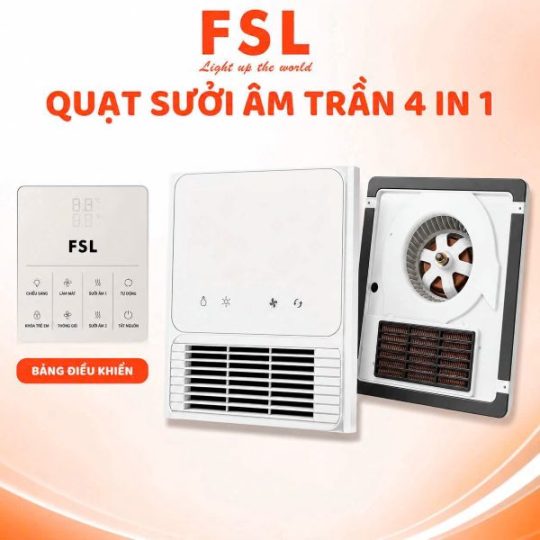 QUẠT SƯỞI ÂM TRẦN NHÀ TẮM FSL 5 IN 1