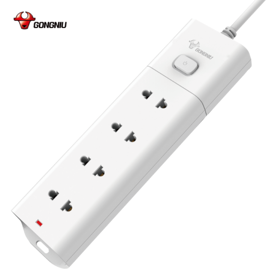 Ổ Cắm Điện Gongniu Đa Năng 4 Ổ 1 Công Tắc 2500W – V1040