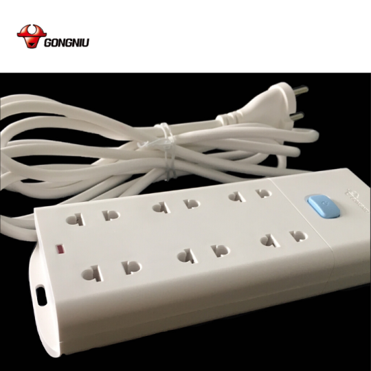 Ổ Cắm Điện Chống Cháy GONEO Đa Năng 6 Ổ 1 Công Tắc 2500W – V1060