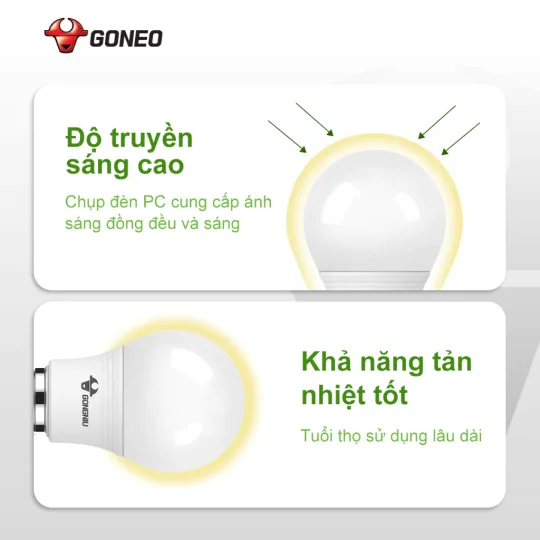 Bóng đèn LED Gongniu MQ–A10341 – E27- Công suất 3W,5W,7W,9W,12W