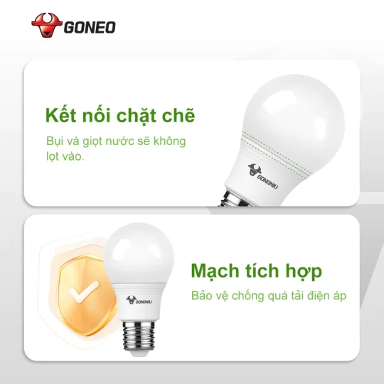 Bóng đèn LED Gongniu MQ–A10341 – E27- Công suất 3W,5W,7W,9W,12W