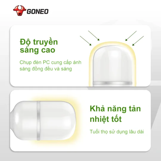 Bóng đèn LED Bulb Trụ Gongniu MQ–C0ABS – Công suất 20W,30W,40W,50W – E27, 6500K