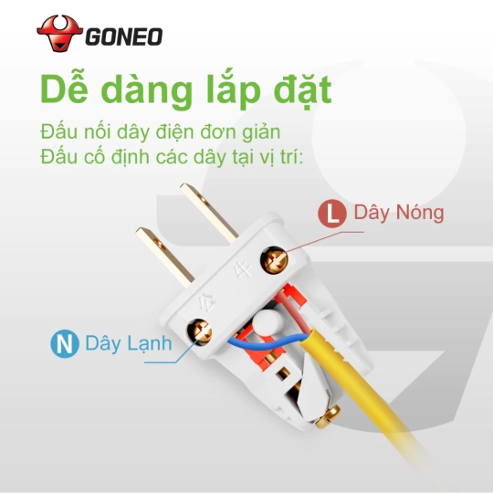 PHÍCH CẮM GONEO DẸP CÔNG SUẤT 10A CHỐNG VA ĐẬP– 10L6