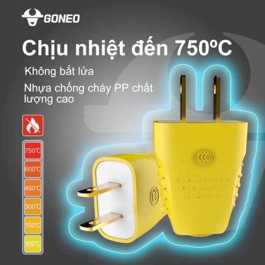 PHÍCH CẮM GONEO DẸP CÔNG SUẤT 10A CHỐNG VA ĐẬP– 10L6