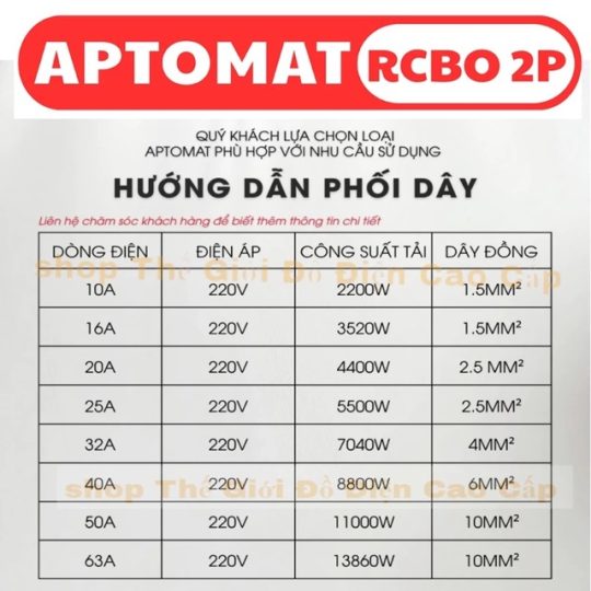 Aptomat  RCBO Chống Giật, Chống Rò, Quá Tải LBE3 (25A/32A/40A/63A)