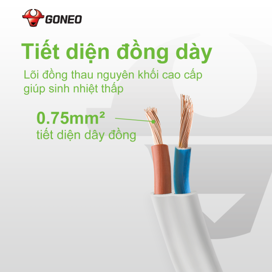 Ổ CHIA ĐIỆN GONEO Z030R – CHIA 3 ĐA NĂNG SIÊU GỌN – TIỆN LỢI – CHÍNH HÃNG